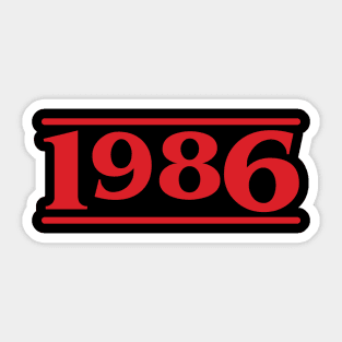 1986 - Stranger Things Sticker